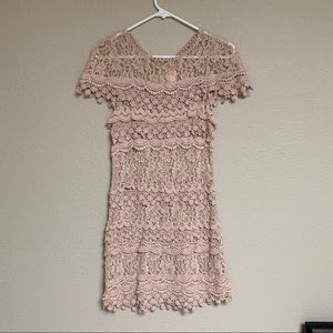 O2nd Pink Lace mini Dress XS